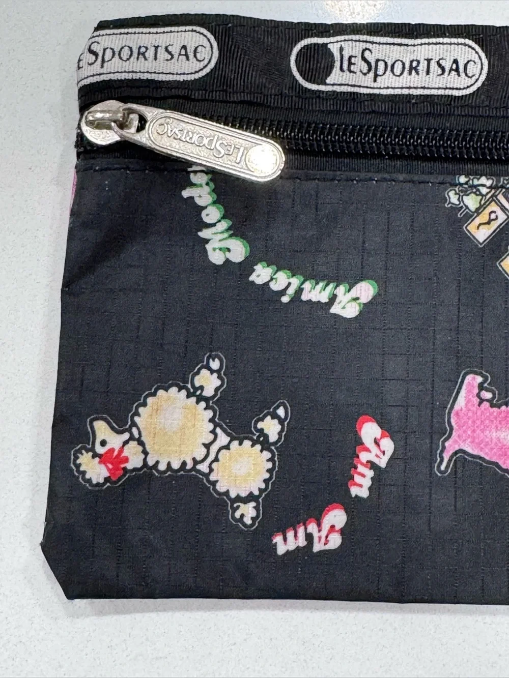 Vintage LeSportsac Paris Poodle Cosmetic Pouch USA